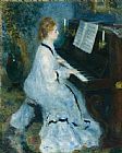 Pierre Auguste Renoir Woman at the Piano painting
